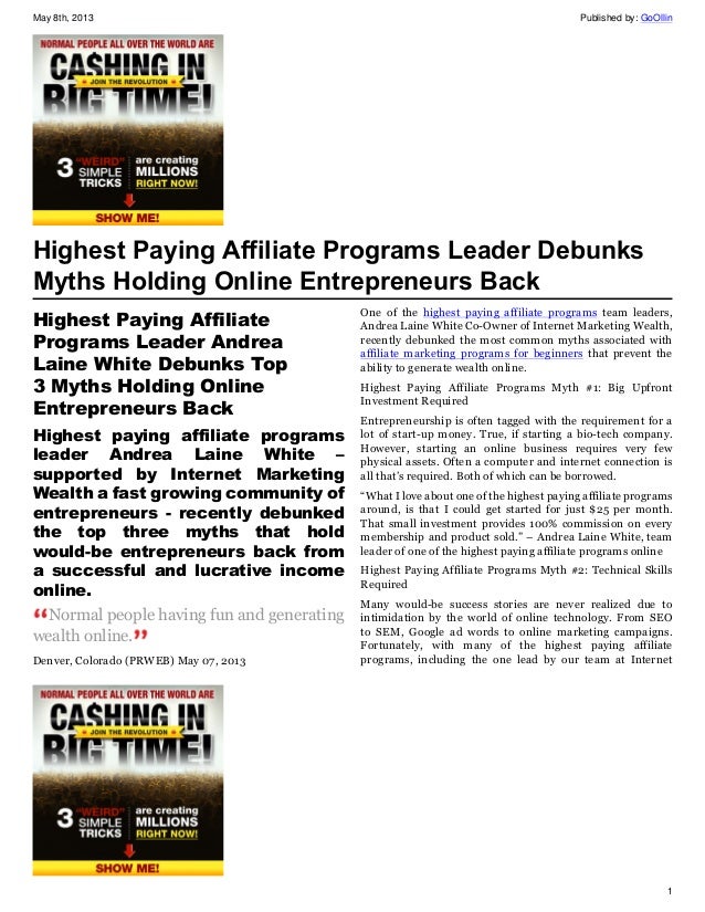 High Paying Software Affiliate Programs