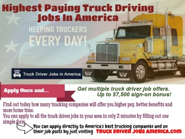 High paying truck driving jobs texas