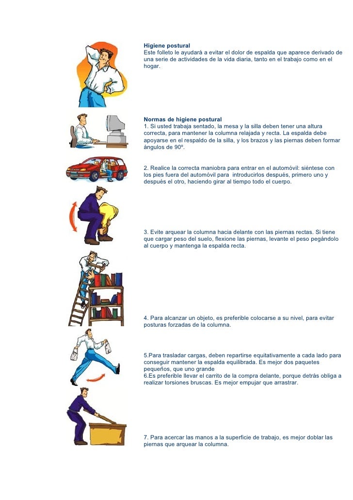 HIGIENE POSTURAL LUMBAR higiene postural lumbar: