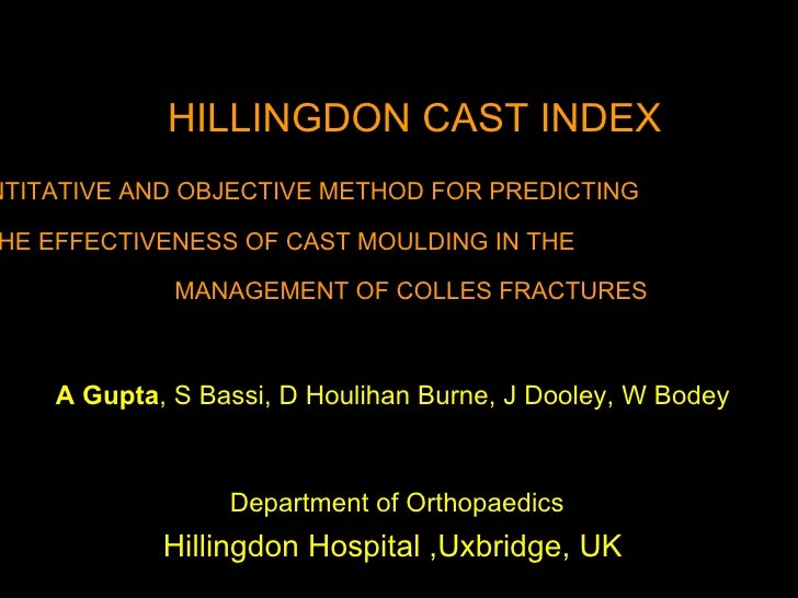 Hillingdon Cast Index Ppt 2