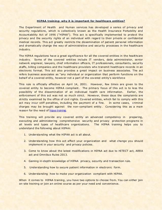 hipaa certification letter hipaa why it is important for healthcare entities hipaa certification letter hipaa why it is important for healthcare entities
