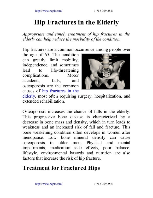 Hip fractures in the elderly