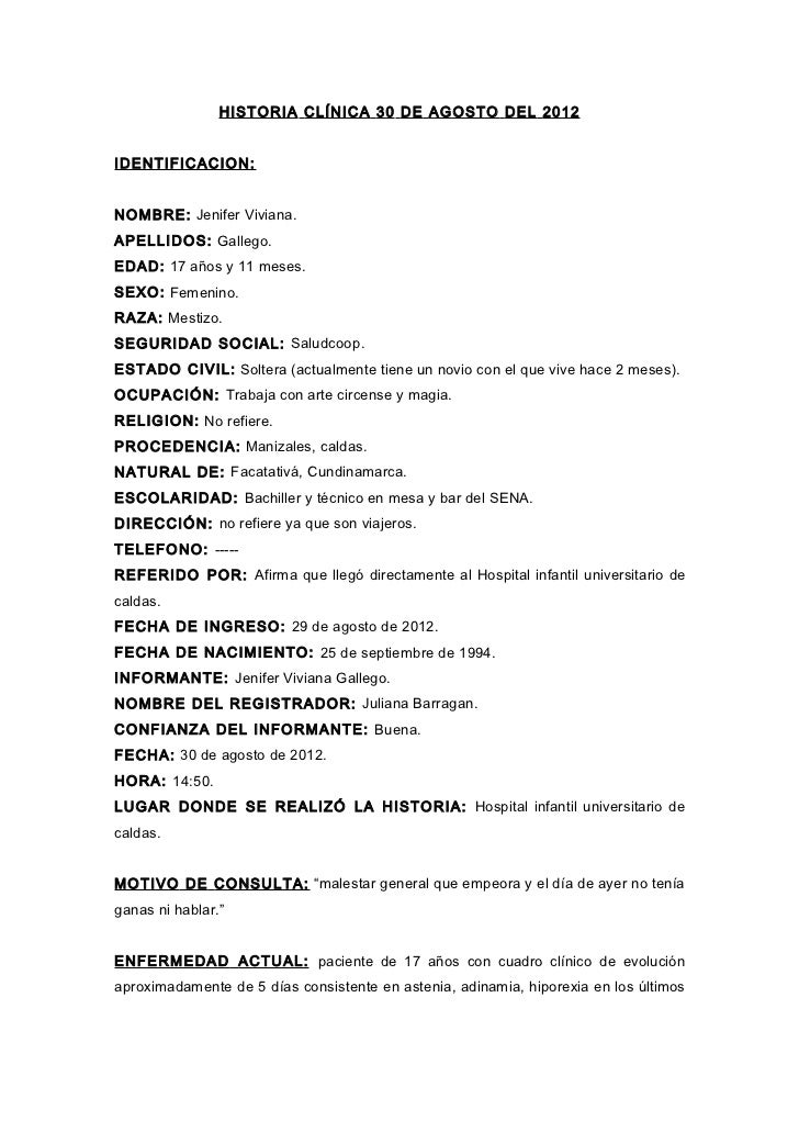 EFECTOS DE LA HISTORIA CLINICA efectos de la historia clinica: