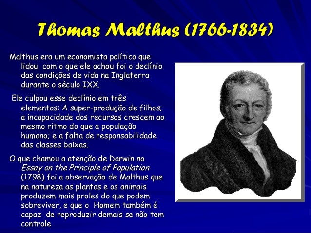 Thomas malthus essay on population