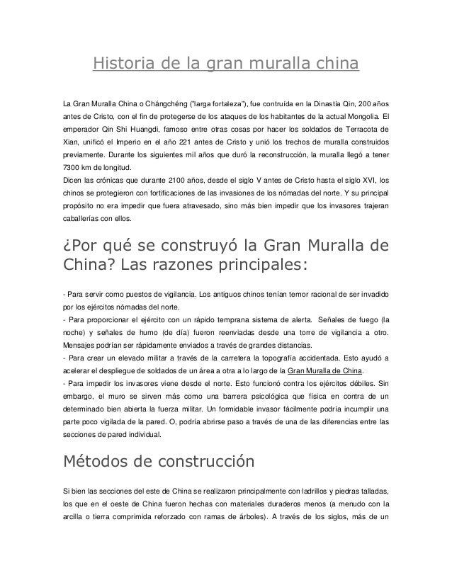 HISTORIA GRAN MURALLA historia gran muralla: