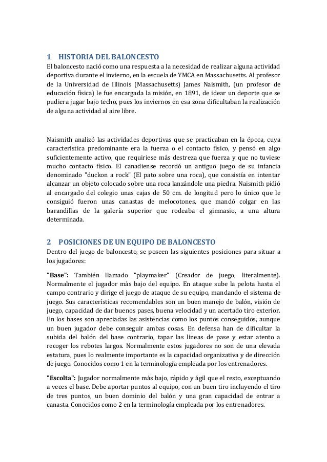 HISTORIA DO BALONCESTO historia do baloncesto: