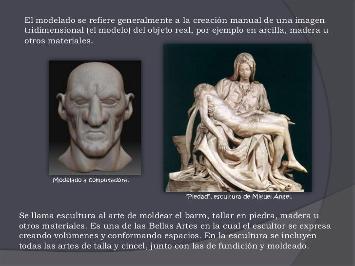 El modelado se refiere generalmente a la creación manual de una imagen tridimensional (el modelo) del objeto real, por eje...