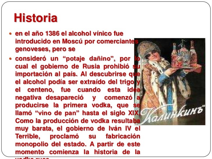 Historia del vodka