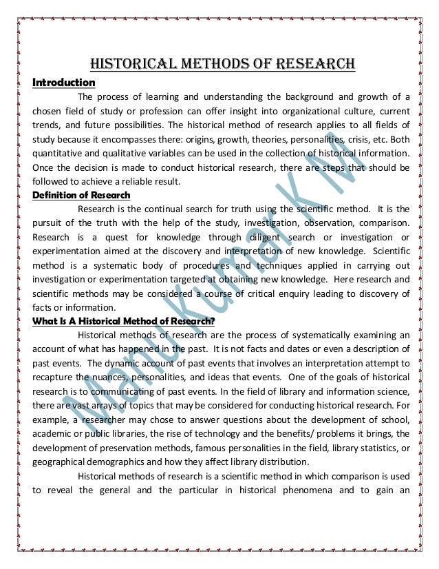 Library research method in thesis