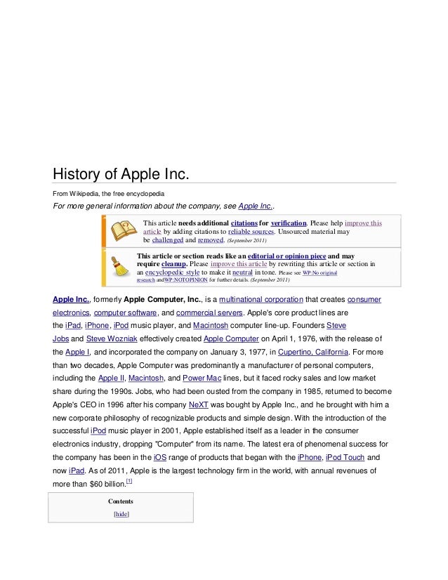 apple inc history essay apple inc history essay