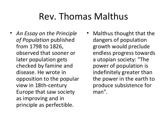 Malthus, An Essay on the Principle of Population | Library of