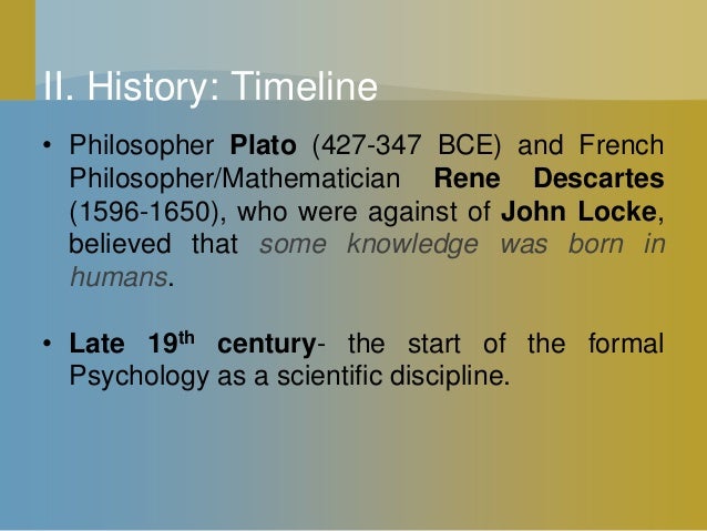 history of psychology timeline