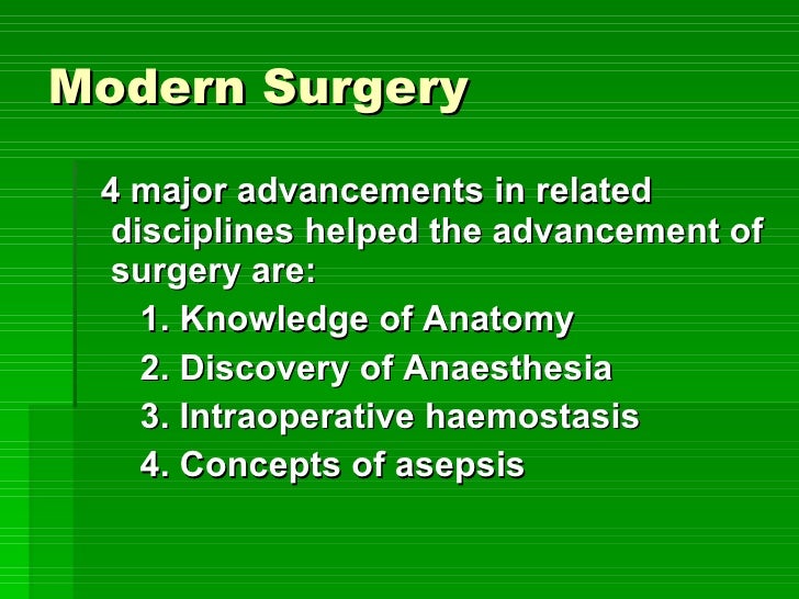 History Of Surgery
