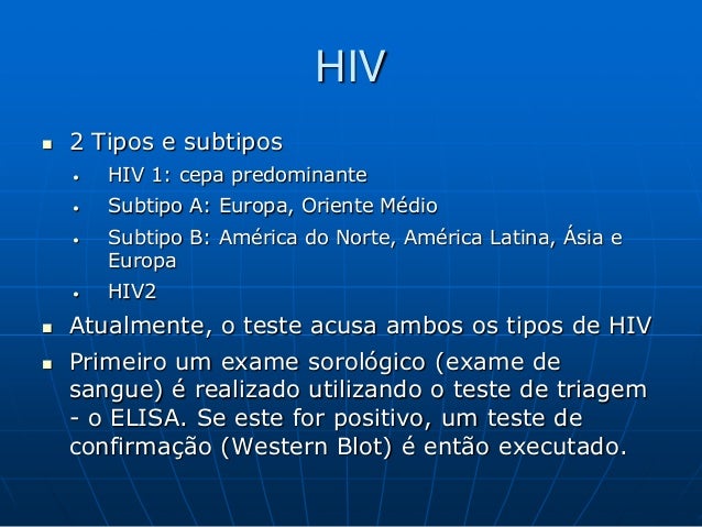 Exame elisa hiv