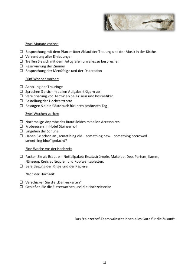 ablauf hochzeitsfeier