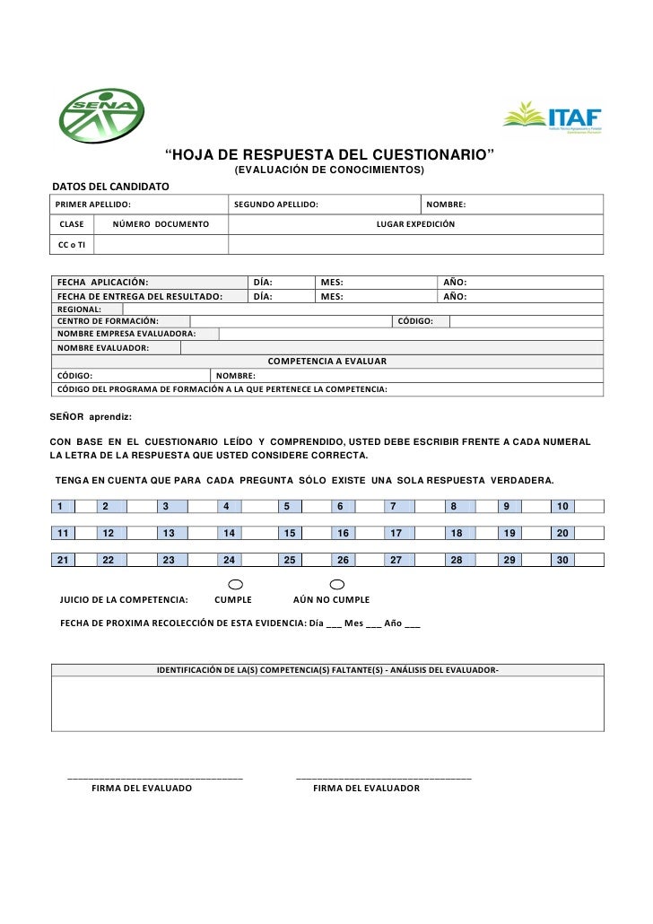 Hoja De Respuestas Del Cuestionario | hoja de respuestas del cuestionario Hoja De Respuestas Del Cuestionario | hoja de respuestas del cuestionario
