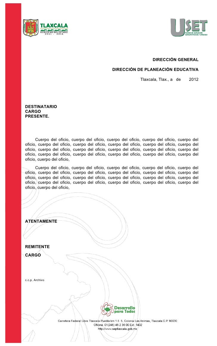 Hoja membretada t oficio dirección de planeación educativa uset Hoja membretada t oficio dirección de planeación educativa uset