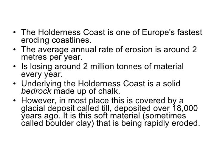 Holderness coastal erosion case study