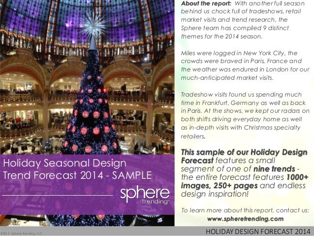 holiday 2014 design forecast sle holiday 2014 design forecast sle