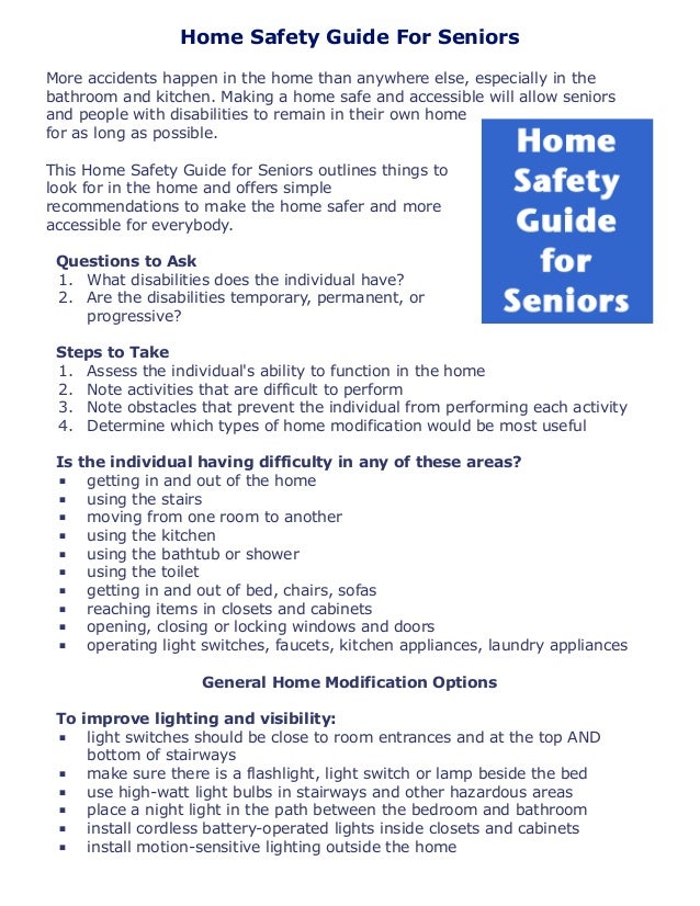 Home Safety Guide For Seniors