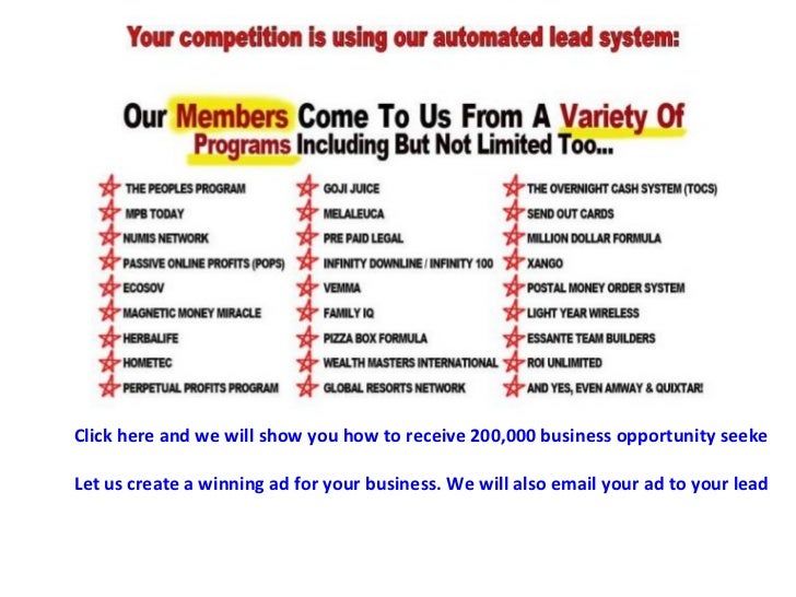 HOME BUSINESS OPPORTUNITY home business opportunity: