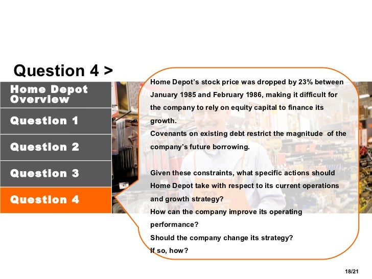 a home depot analysis a home depot analysis