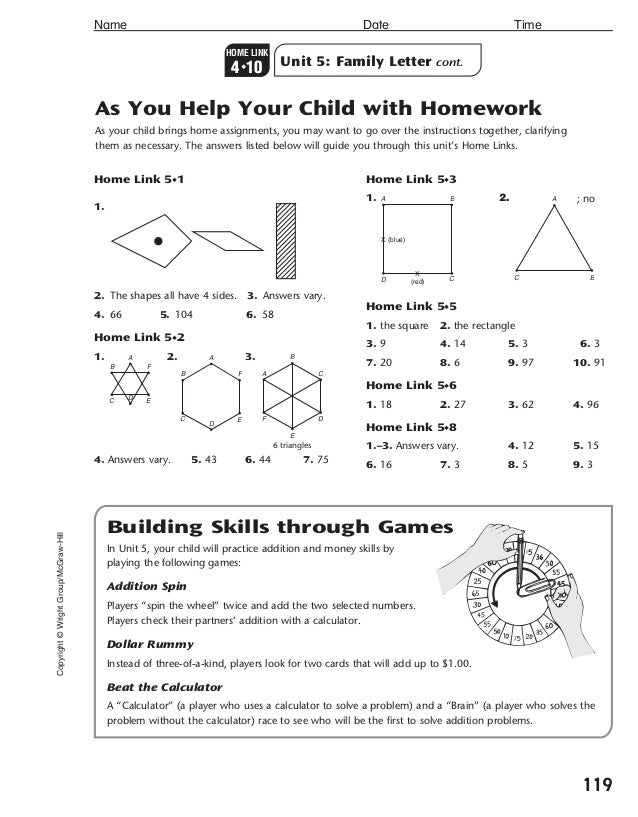 Everyday mathematics homework help