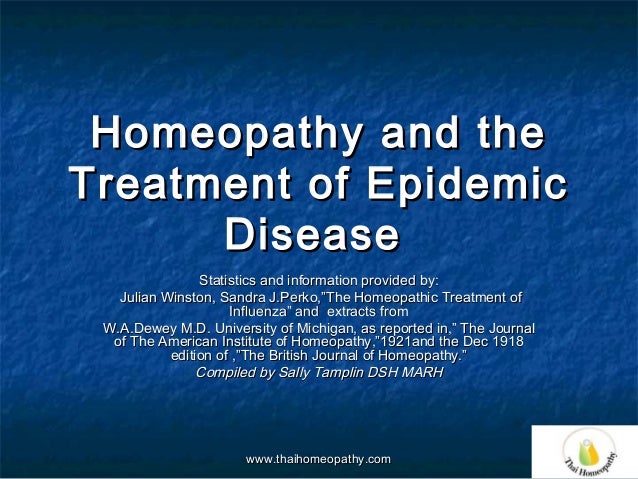 Guidelines for Epidemic management in Homoeopathy