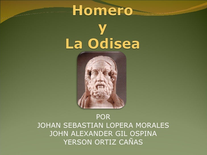 HOMERO Y SU OBRA homero y su obra: