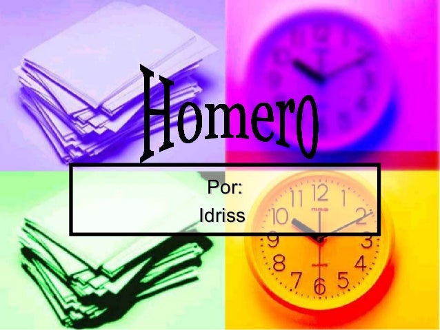 VIDA HOMERO vida homero: