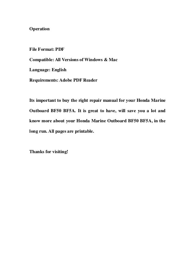 honda bf50 service manual pdf honda bf50 service manual pdf