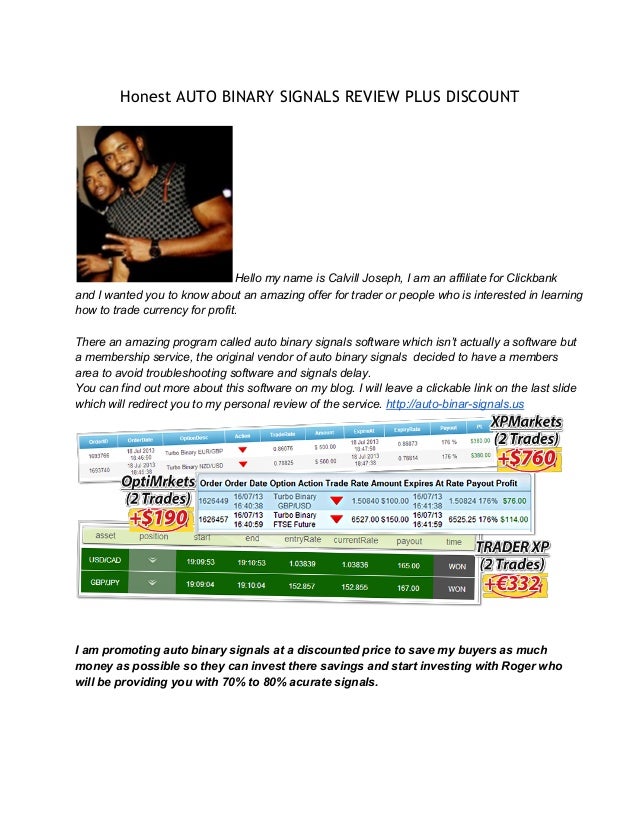 Honest binary options signals