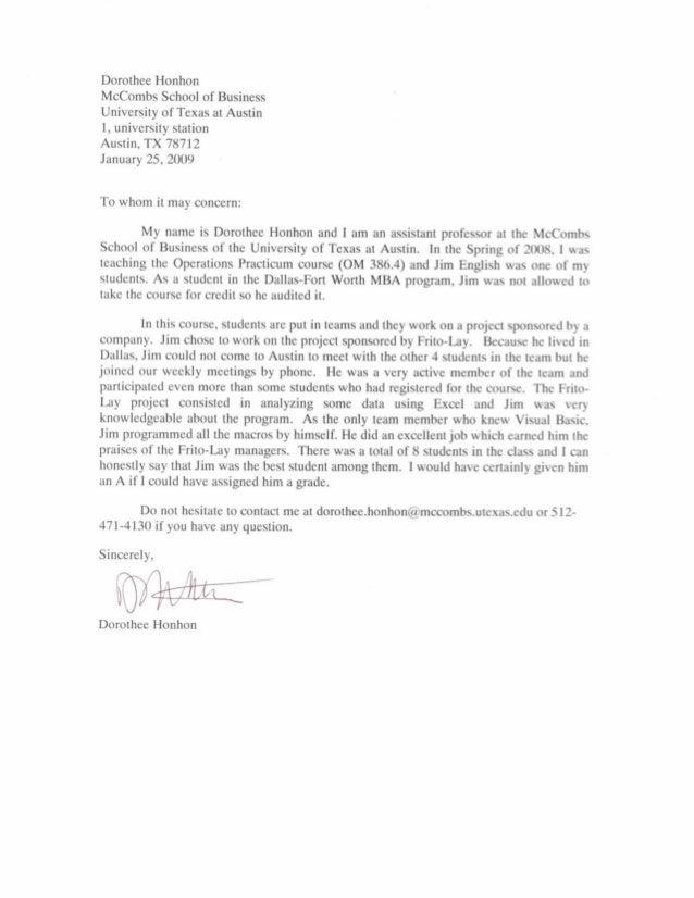 requesting a letter of recommendation from a professor