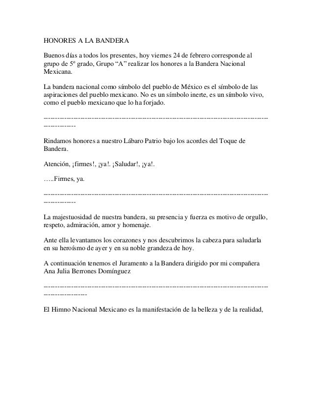 HONORES A LA BANDERA MEXICANA honores a la bandera mexicana: