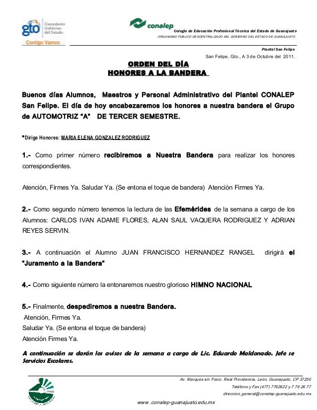 HONORES A LA BANDERA MEXICANA honores a la bandera mexicana: