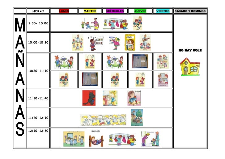 HORARIO PROGRAMACION horario programacion: