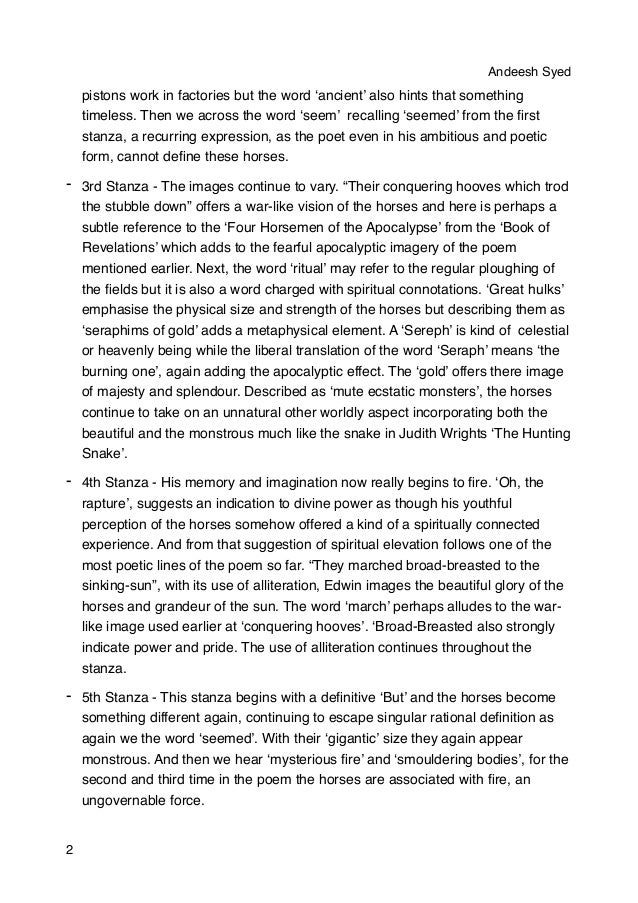 the horses by edwin muir essay the horses by edwin muir essay