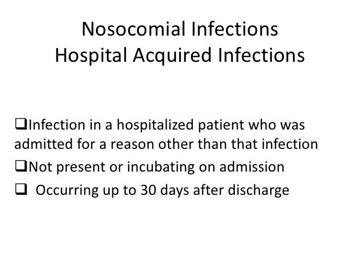 Thesis on hospital acquired infections
