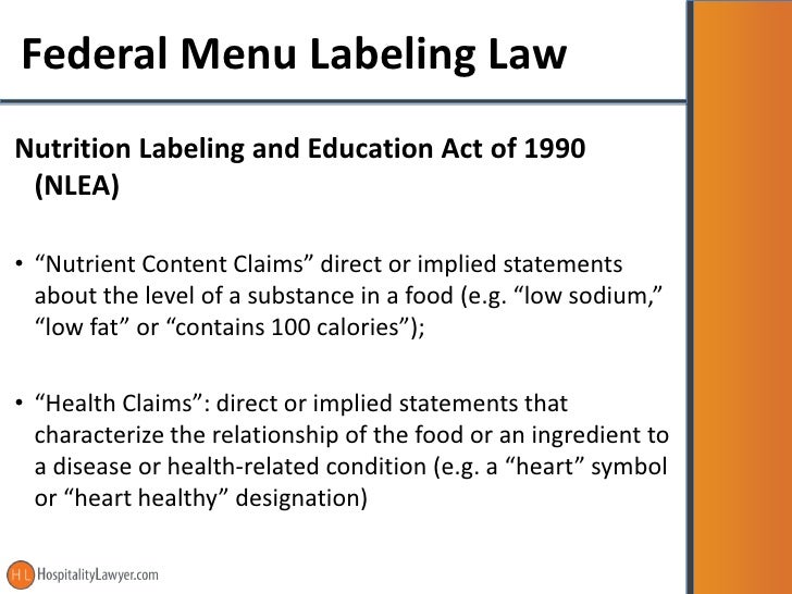 Hospitality Law Conference 2010 The Modern Menu Warnings, Disclaim…