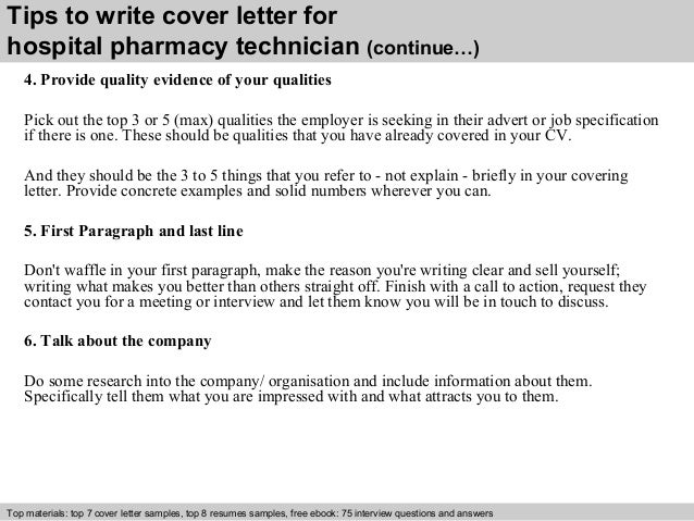 Cover letters for pharmacy technicians