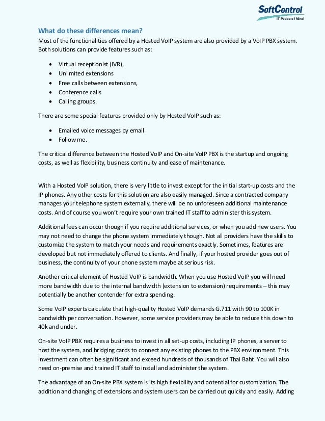 Hosted vs Onsite VoIP for Business