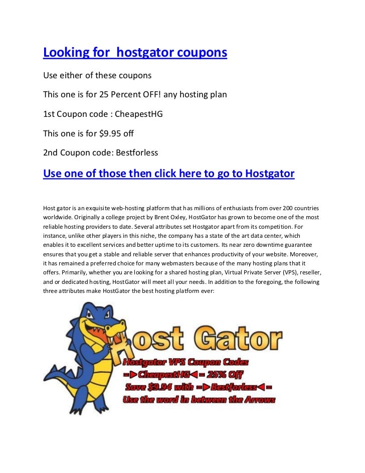 Hostgator domain discount coupon