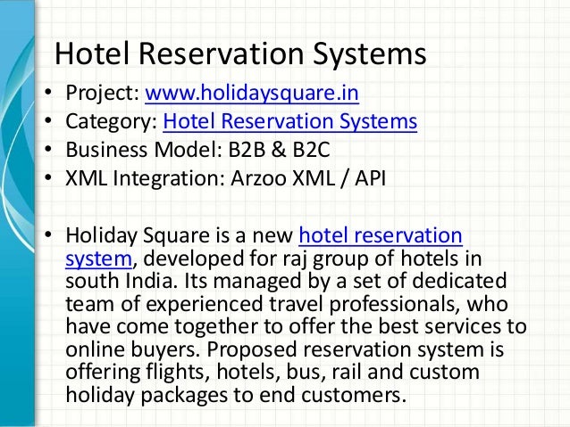 online hotel reservation system proposal More about hotel reservation system thesis project proposal for hotel reservation system 2674 words | 11 pages hotel reservation and billing system. online hotel reservation system proposal More about hotel reservation system thesis project proposal for hotel reservation system 2674 words | 11 pages hotel reservation and billing system.