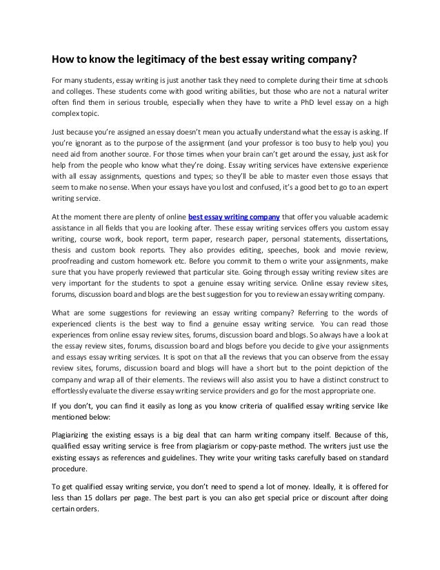 Best Essay Writing Services - Top Ten List - TheTopTens com