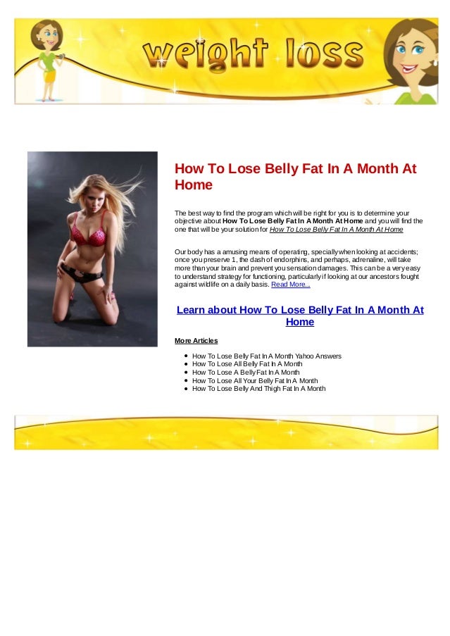 How To Lose Fat In A Month 40