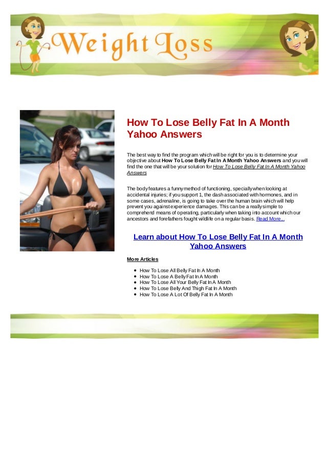 How To Lose Fat In A Month 70