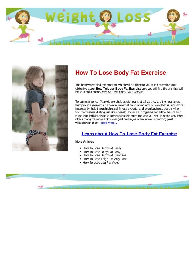 Lose Body Fat From 120