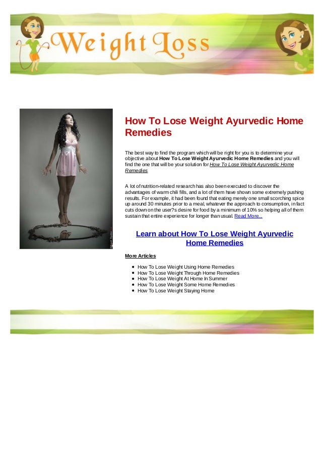 20 Home Remedies For Weight Loss - Southcorner Barber