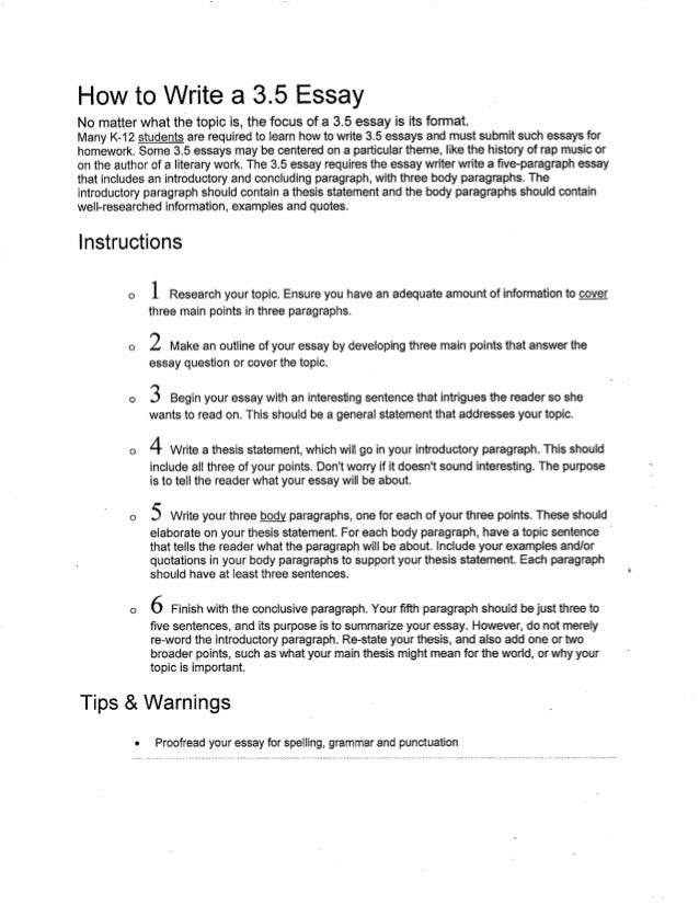 3.5 essay 3.5 essay