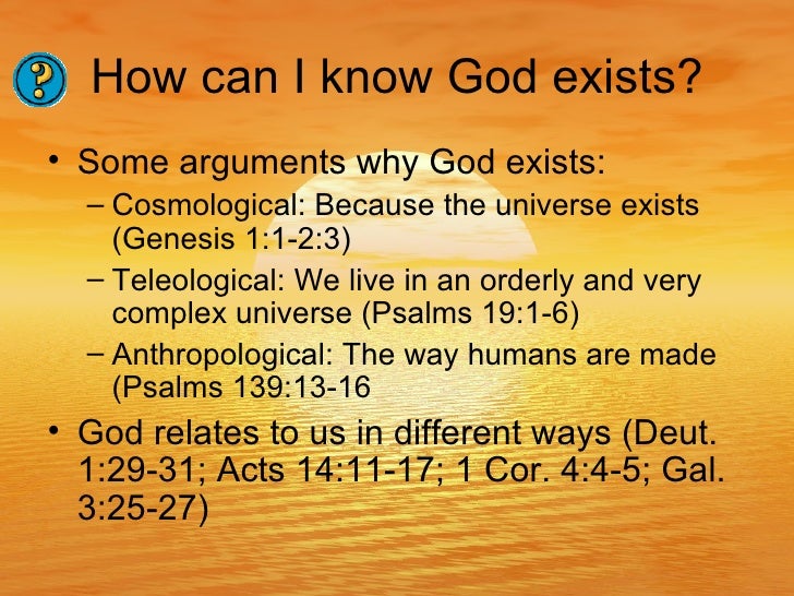 How Can I Know God Exists?